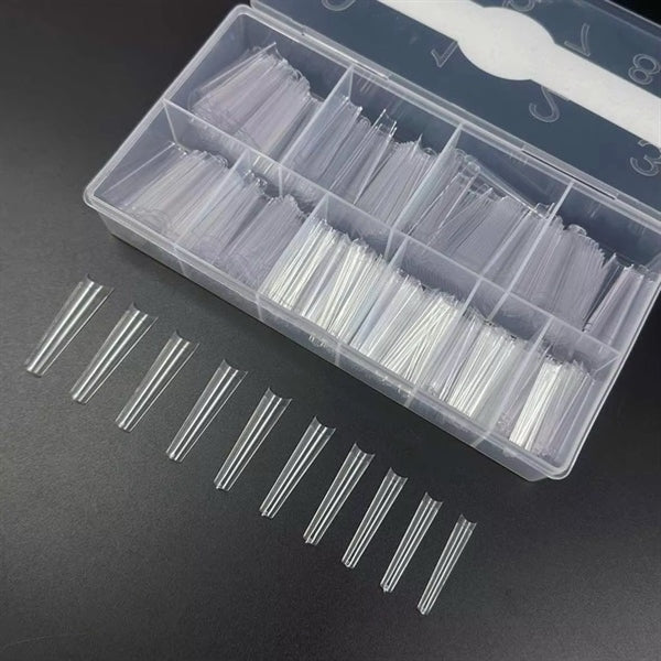 XXL Coffin No C (500pcs Box) - Clear Tips