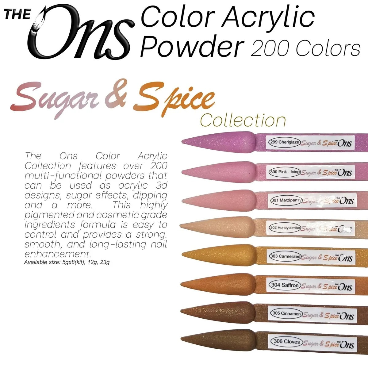 ONS 3D Powder (8 Colors/Set) - Sugar & Spice