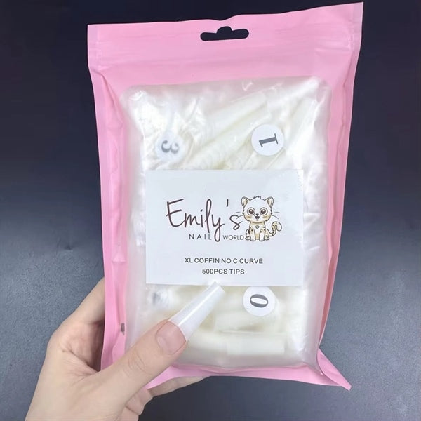 XL Coffin No C (500pcs Bag) - Natural Tips
