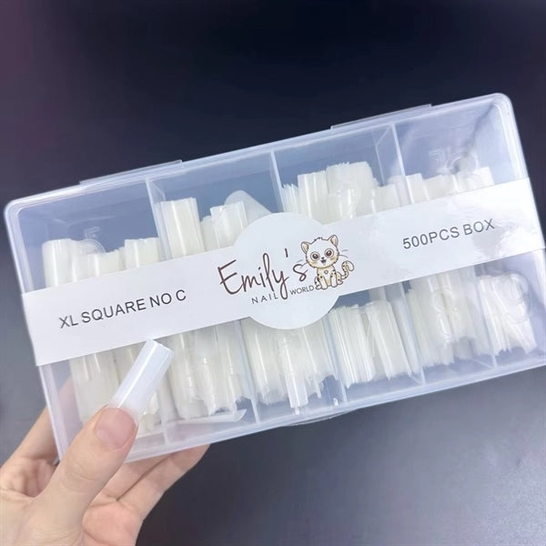 XL Square No C (500pcs Box) - Natural Tips