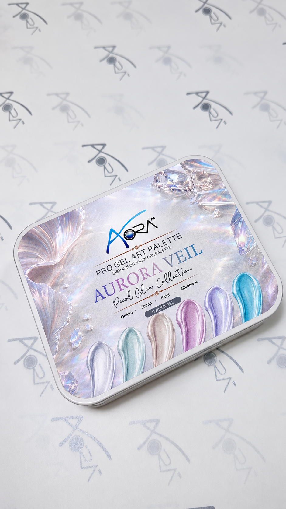 AORA Pro Gel Art Palette – 6 Shades in One