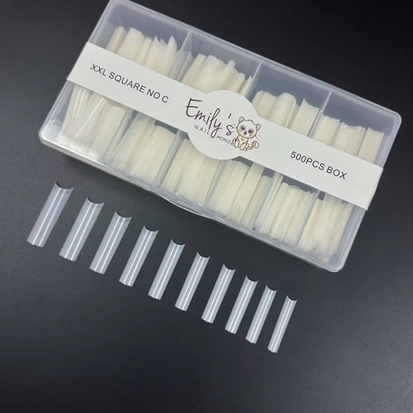 XXL Square No C (500pcs Box) - Natural Tips