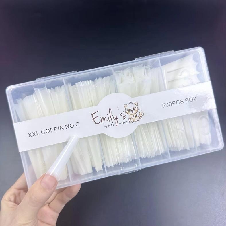2XL Coffin No C Curve (500pcs/box 0-9) - Natural