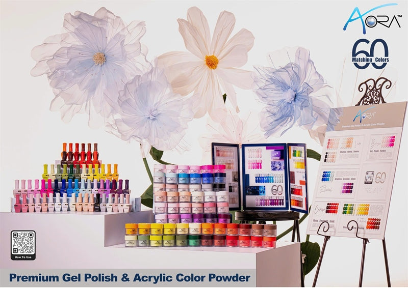 Aora Duo Collection – 60 Matching Colors (Acrylic Powder & Gel Polish)