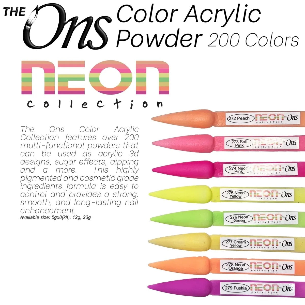 ONS 3D Powder (8 Colors/Set) - Neon