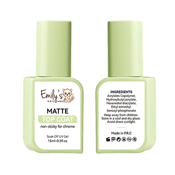 Matte Top Coat 15ml (Non-sticky for Chorme)