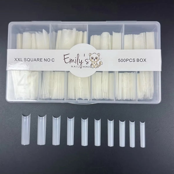 XXL Square No C (500pcs Box) - Natural Tips