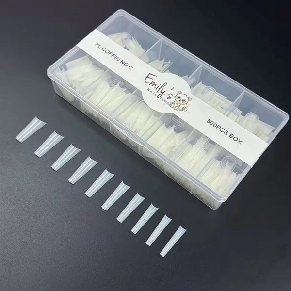 XL Coffin No C (500pcs Box) - Natural Tips