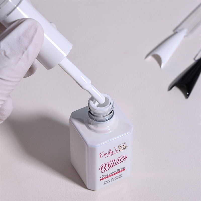 White Chrome Base Gel - 1 Step White