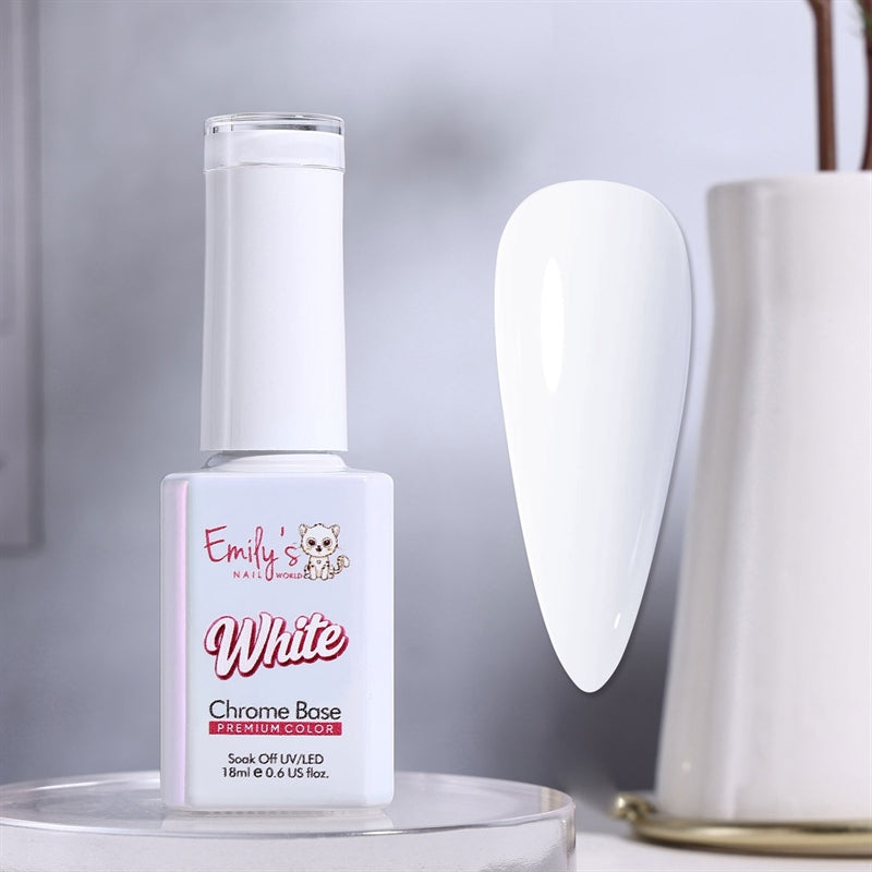 White Chrome Base Gel - 1 Step White