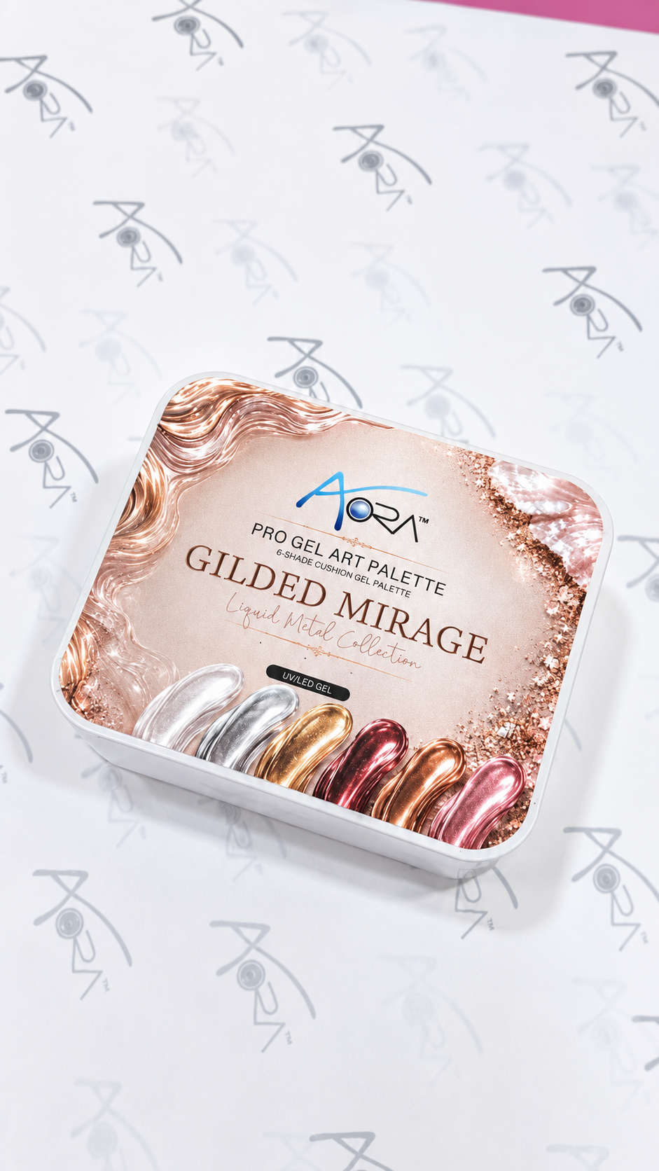 AORA Pro Gel Art Palette – 6 Shades in One