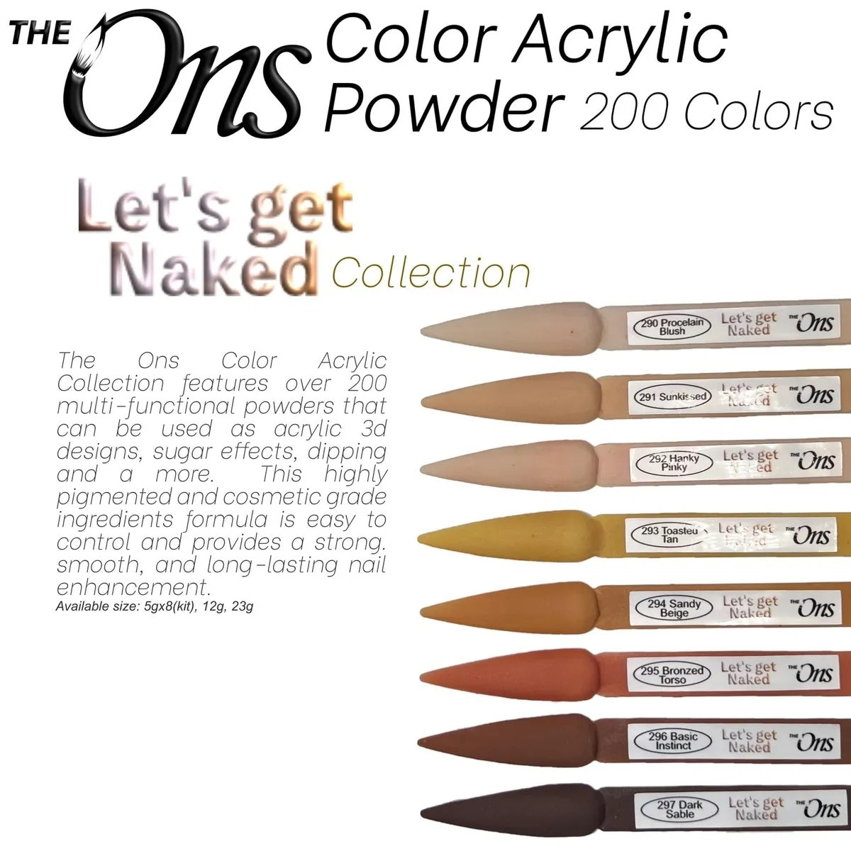 ONS 3D Powder (8 Colors/Set) - Let's Get Naked