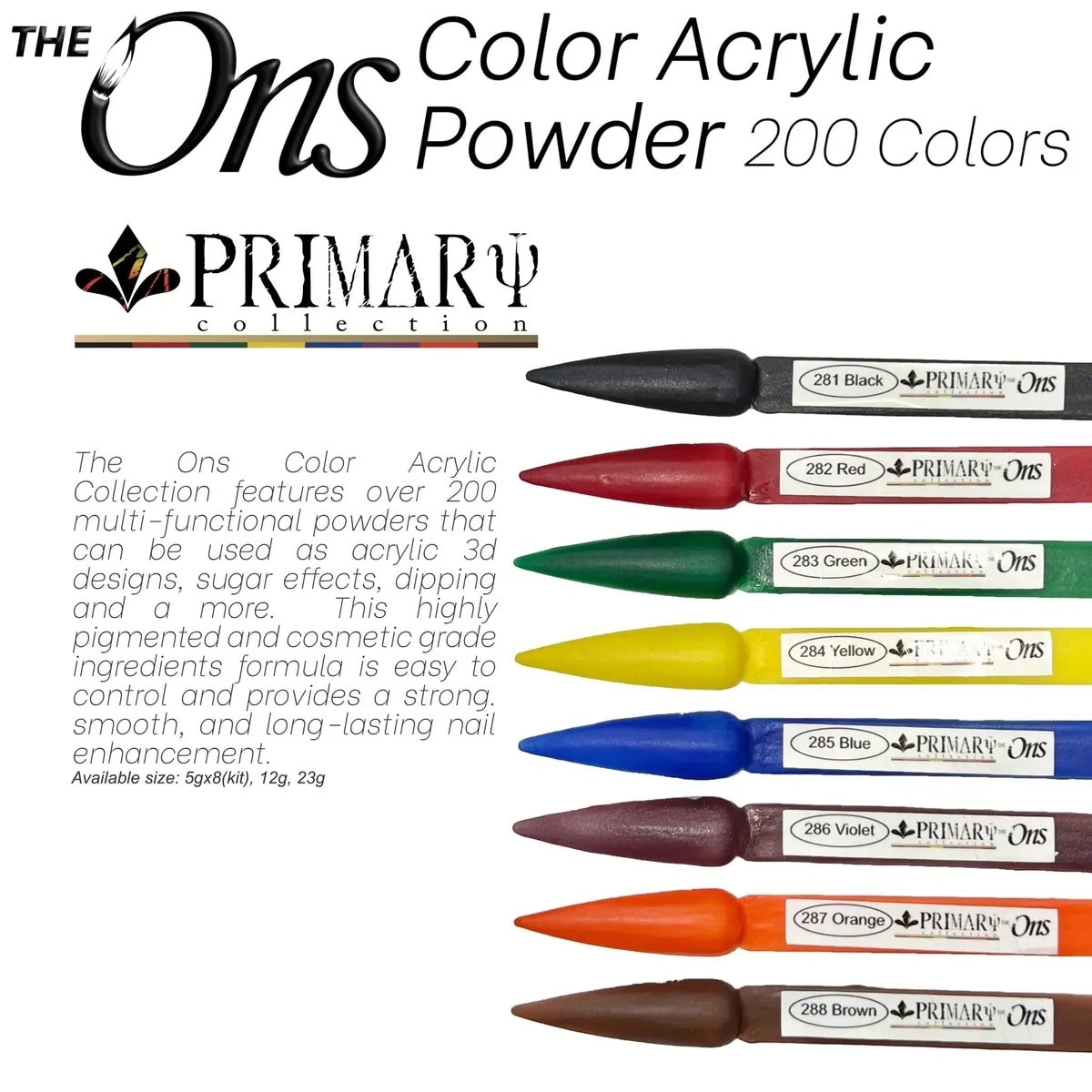 ONS 3D Powder (8 Colors/Set) - Primary