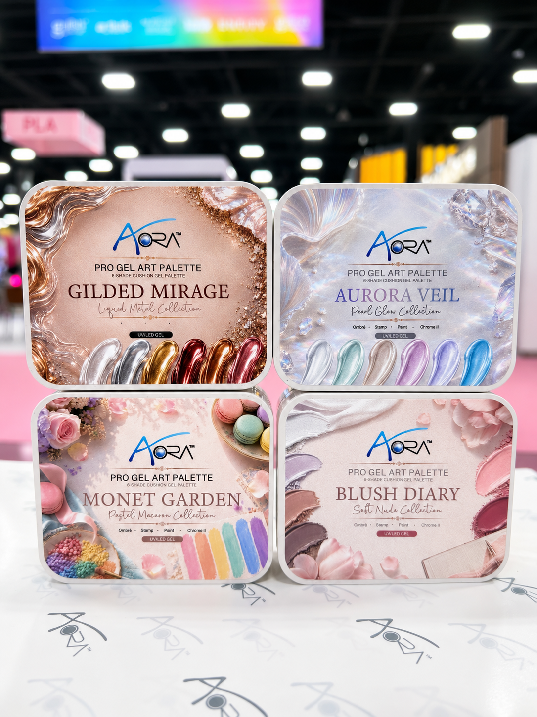 AORA Pro Gel Art Palette – 6 Shades in One