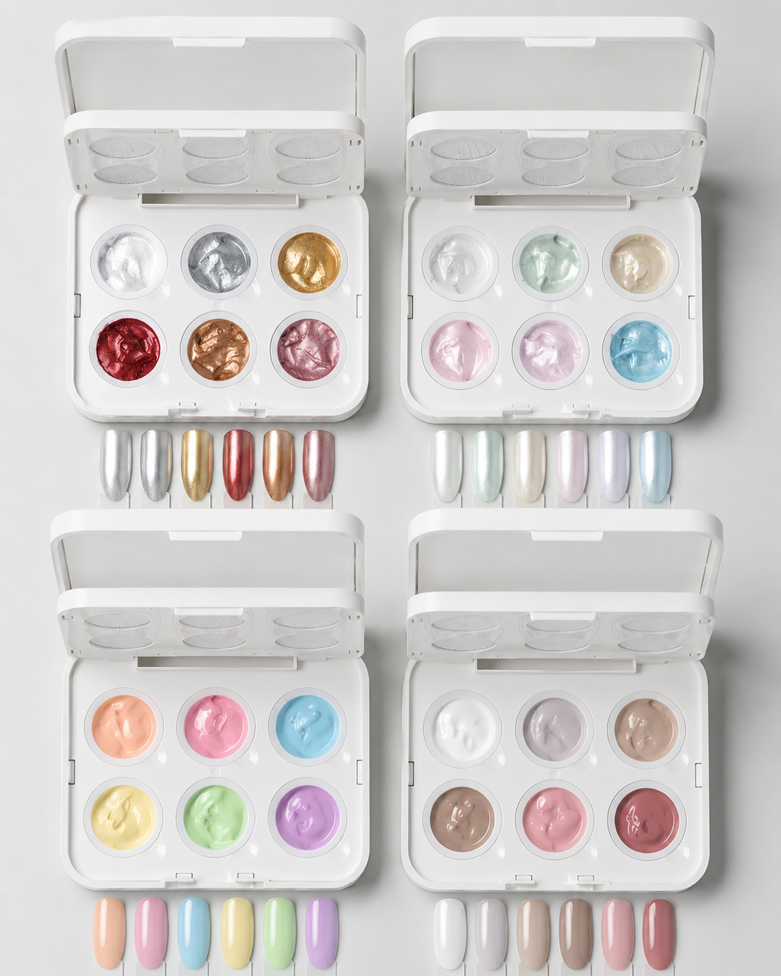 AORA Pro Gel Art Palette – 6 Shades in One