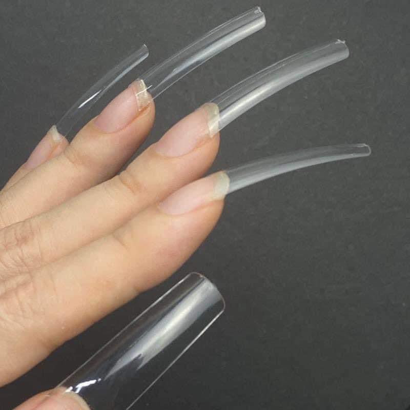 (1 Box - Clear) XXL New Straight Tapered Square 11 Size 0-10 495pcs Tips