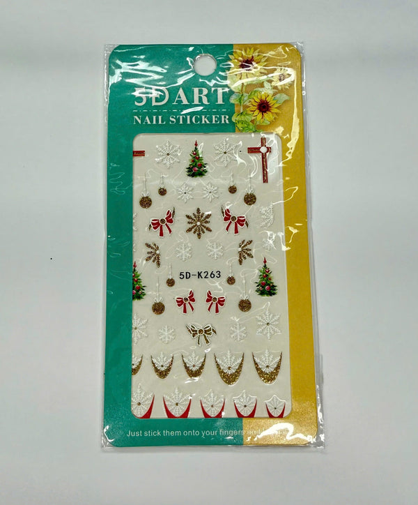 5D Christmas Nail Sticker - K263