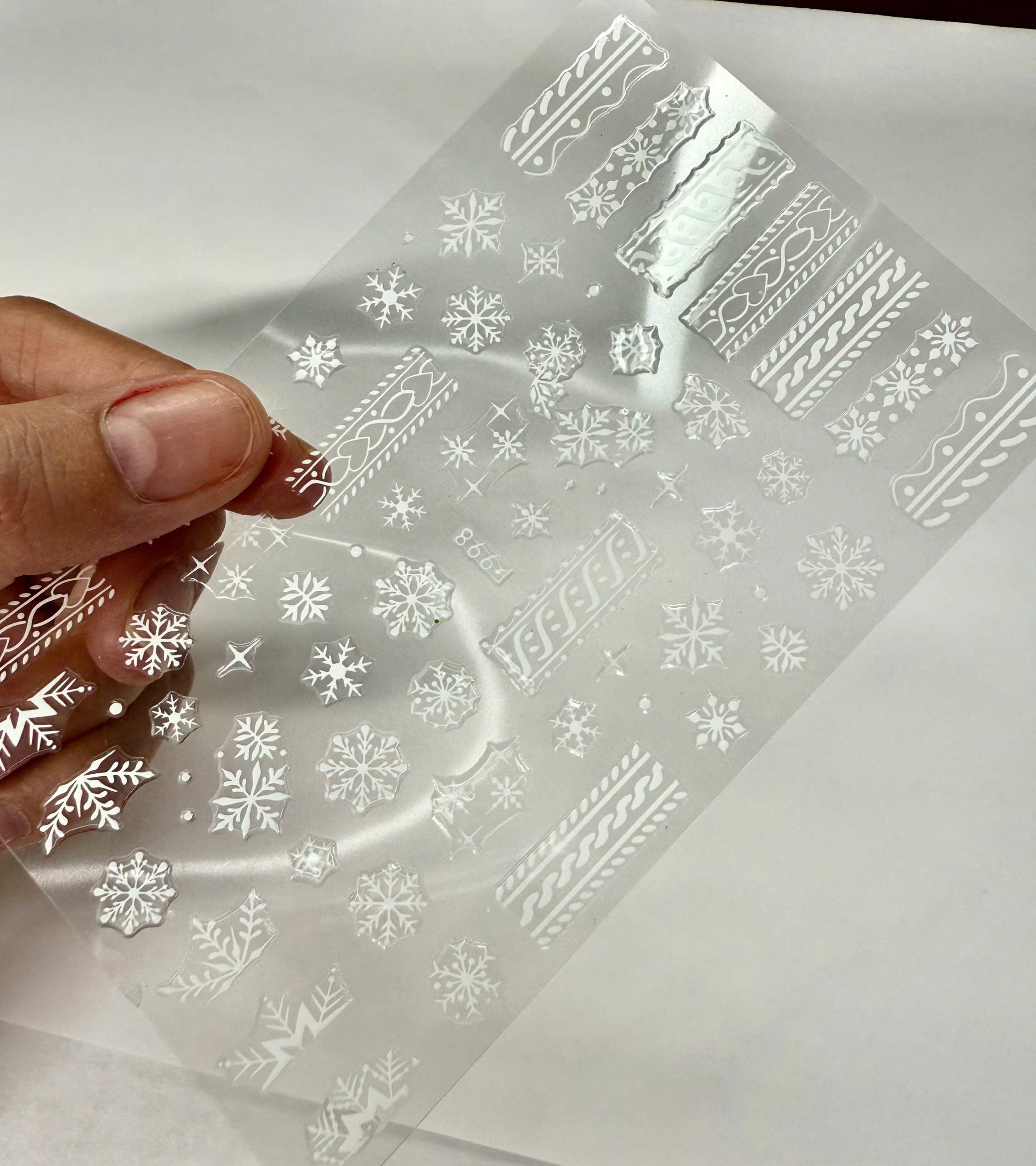 5D Christmas Nail Sticker - F998 (W)