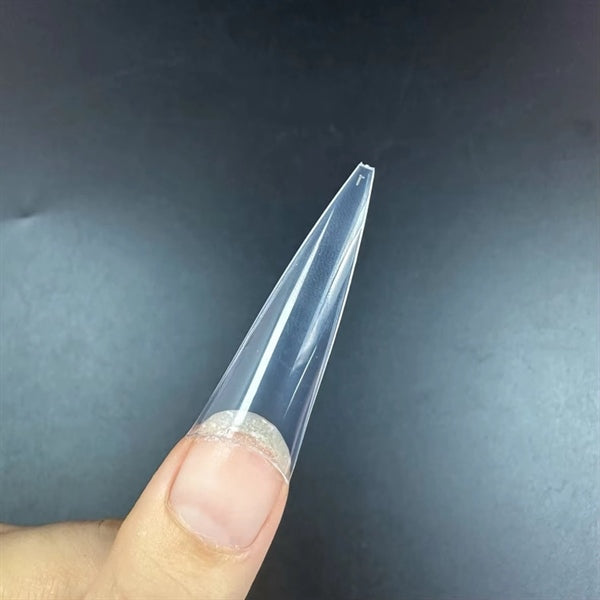XXL Stiletto No C Size 0-9 (500pcs Bag) - Clear Tips