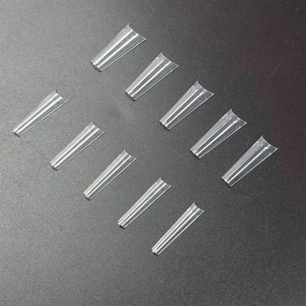 XL Coffin No C Curve (500pcs Bag) - Clear Tips