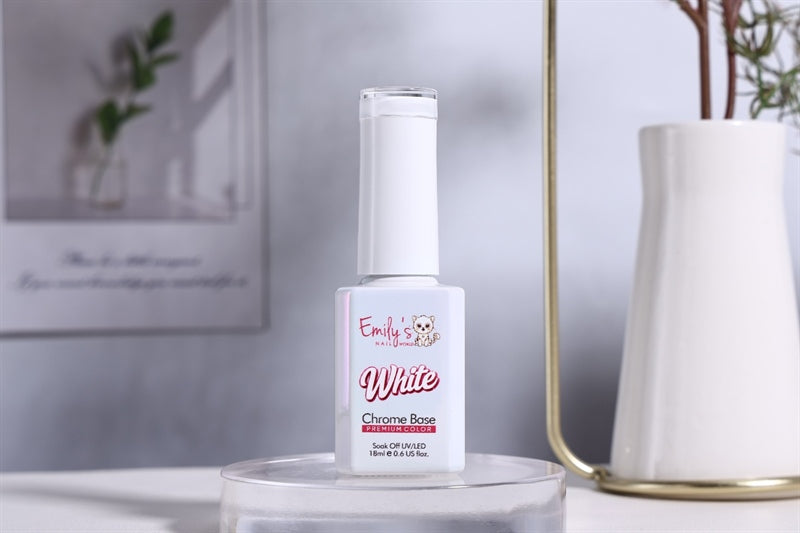 White Chrome Base Gel - 1 Step White