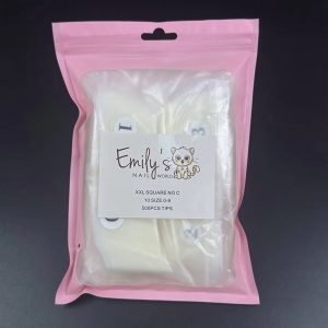 2XL Square No C Curve Tips (50pcs x 10 bag 0-9) - Clear