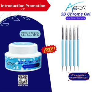 Aora 3D Chrome Gel - Non Sticky (+ set Pen 5pcs)