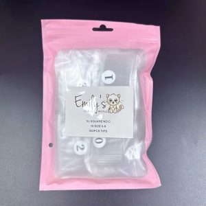 XL Square No C 10 Size 0-9 (500pcs Bag) - Clear Tips