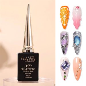 3D Rhinestone With Liner Brush (None Wipe) - 15ml