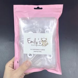 XL Coffin No C Curve (500pcs Bag) - Clear Tips