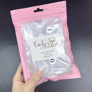 XXL Stiletto No C Size 0-9 (500pcs Bag) - Clear Tips