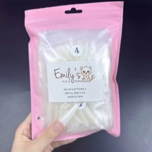 XXL Stiletto No C Refill Size 456 (600pcs Bag) - Natural Tips