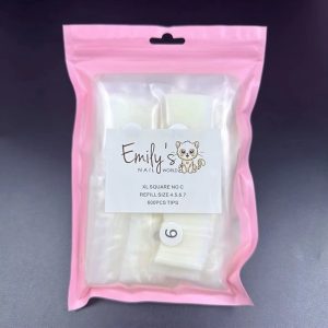 XL Square No C Refill Size 4567 (600pcs Bag) - Natural Tips