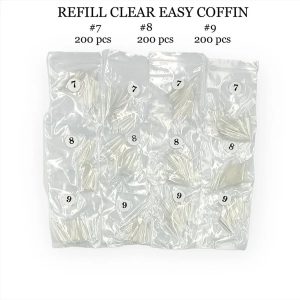 XXL Stiletto No C Refill Size 789 (600pcs Bag) - Clear Tips