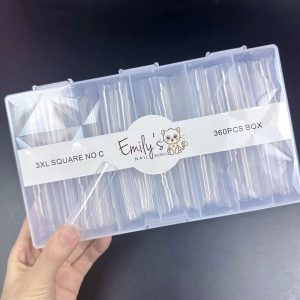 3XL Square No C (360pcs Box) - Clear Tips