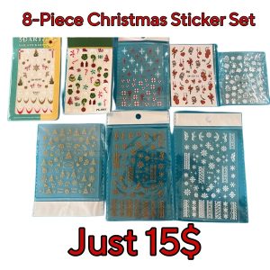 8-Piece Christmas Sticker Set