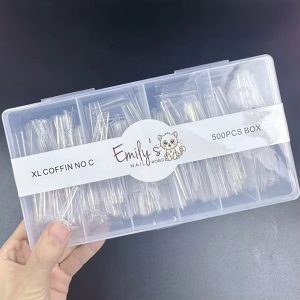 XL Coffin No C (500pcs Box) - Clear Tips