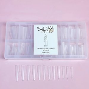 Full Cover Long Stiletto With Line (320pcs Box)