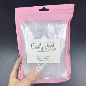 XXL Stiletto No C Refill Size 456 (600pcs Bag) - Clear Tips